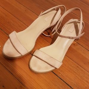 PinkXGold block heels